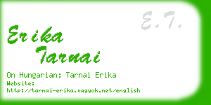 erika tarnai business card